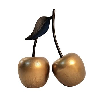 Gold Aluminium Cherry Ornament 22.5cm