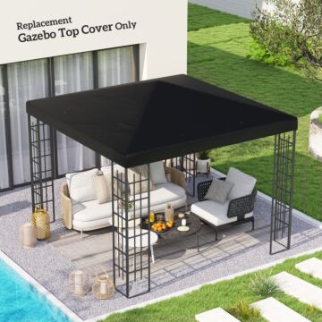 Outsunny 3 X 3(m) Gazebo Frame Replacement - Black