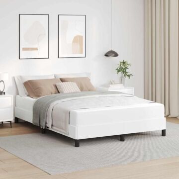 Vidaxl Bed Other Pure White 140 X 190 Cm Faux Leather