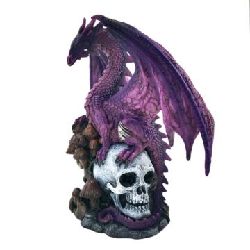 Enchanted Nightmare Dragon - Amethyst Spirit Of The Forest Skull