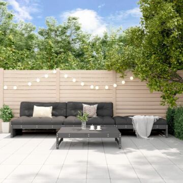 Vidaxl 4 Piece Garden Lounge Set Grey Solid Wood Pine
