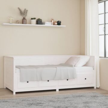 Vidaxl Day Bed White 90x200 Cm Solid Wood Pine