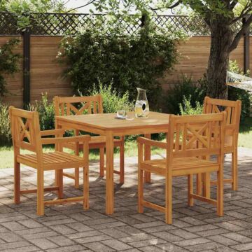 Vidaxl 5 Piece Garden Dining Set Solid Wood Acacia