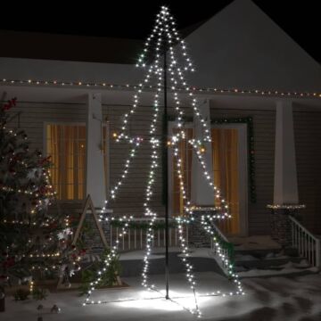 Vidaxl Christmas Cone Tree 360 Leds Indoor And Outdoor 143x250 Cm