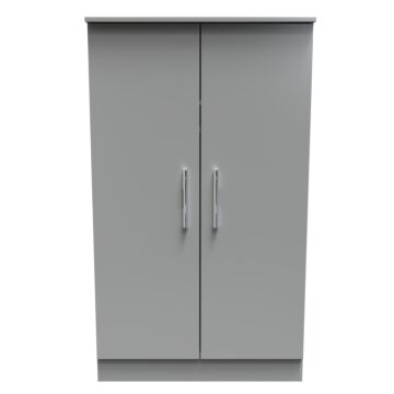 Contrast Double Plain Midi Wardrobe In Dusk Grey