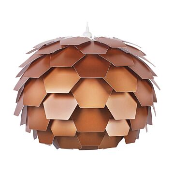Pendant Lamp Copper Plastic Pine Cone Globe Shade Hanging Lamp Beliani
