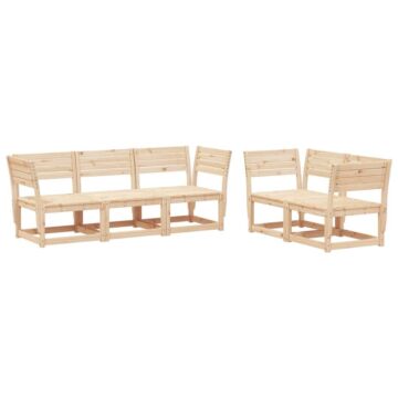 Vidaxl 5 Piece Garden Sofa Set Solid Wood Pine