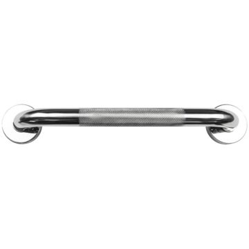 Stainless Steel Grab Bar With Knurled Grip - 30cm