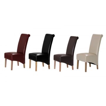 Trafalgar Pu Chair Rubberwood Leg Black