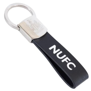 Newcastle United Fc Leather Strap Keyring