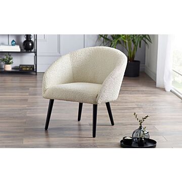 Amari Boucle Accent Chair - Ivory