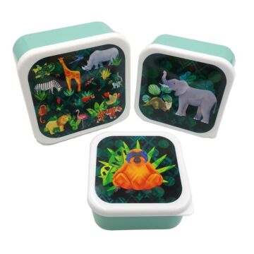 Lunch Boxes Set Of 3 (s/m/l) - Animal Kingdom