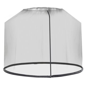 Outsunny 2.3m Umbrella Table Screen Outdoor Patio Cover Mosquito Insect Net Zipped Door