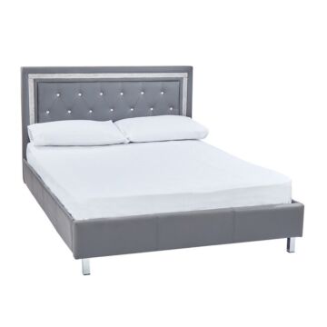 Crystalle 5.0 King Size Bed Grey