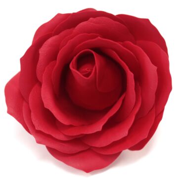 Craft Soap Flowers - Lrg Rose - Red - Pack Of 10
