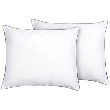 Set Of 2 Bed Pillows Cotton 50 X 60 Cm Soft Beliani