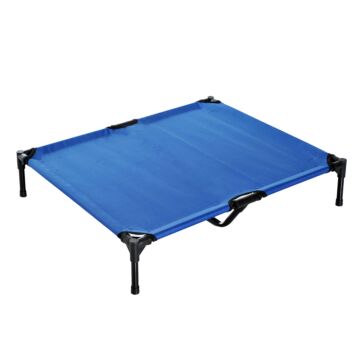 Pawhut Portable Elevated Pet Bed To Raise Relax Area For Dogs And Cats With Metal Frame (large)