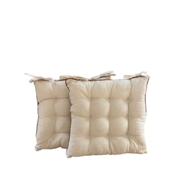 Double Sided Seat Pads Ivory