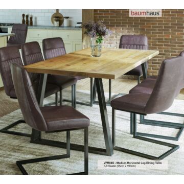 Urban Elegance - Reclaimed Table Medium (horizontal Leg / 95cm X 190cm Top) 6-8 Seater
