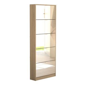 Shoes Shoe Cabinet 5 Mirror Tilting Doors In Oak