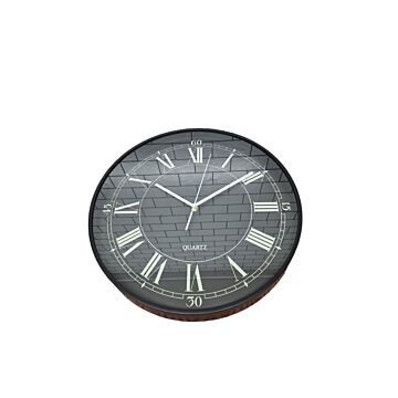 Black Cream & Black Wall Clock 40cm