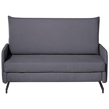 Sofa Bed Grey Fabric 2 Seater Modern Living Room Beliani