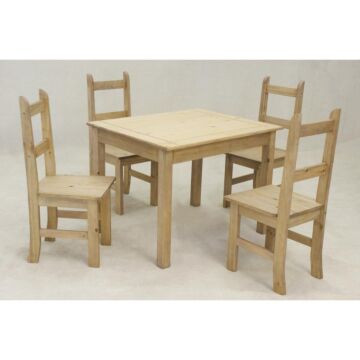 Coba Mexican Dining Set With 4 Chairs