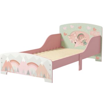 Zonekiz Toddler Bed Frame, Kids Bedroom Furniture For Ages 3-6 Years, Pink