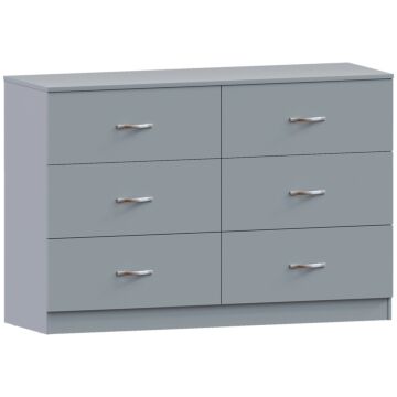 Vida Designs Riano 6 Drawer Chest, Grey