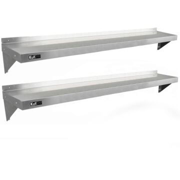 2 X Kukoo Stainless Steel Shelves 1940mm X 300mm