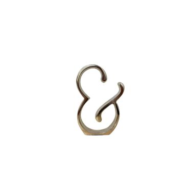 Silver Aluminium Ampersand Or And Sign Ornament
