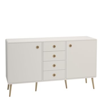 Softline Sideboard 2 Doors + 4 Drawers, White 050