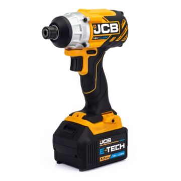 Jcb 18v Brushless Impact Driver, 5ah Battery And Charger | 21-18blid-5x-b