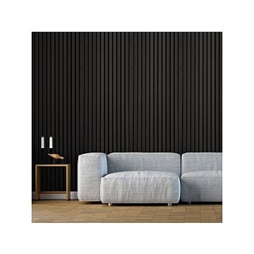 Fuse Acoustic Wooden Wall Panel In Black Oak, 2.4m X 0.6m