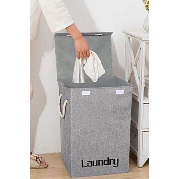 72l Large Laundry Baskets Washing Clothes Storage Folding Basket Hamper With Lid