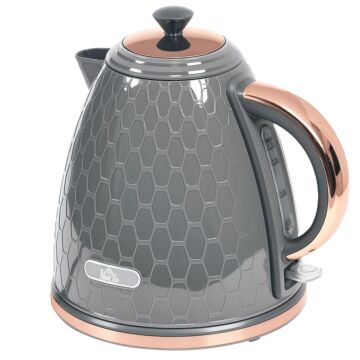 Homcom 3kw Rapid Boil Honeycomb Kettle - Grey