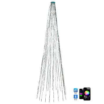 Led Lighting Chain With 400 Lights Green App-controlled Colour Changing 200 Cm With Timer And Switch Christmas Lights Living Room Beliani