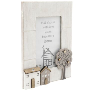 Wooden Houses Photo Frame 4 X 6