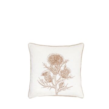Natural Thistle Cushion Cover Embroider 450x450mm