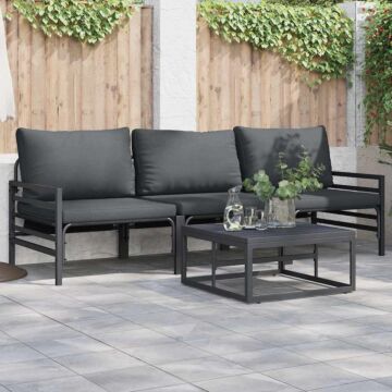 Vidaxl Garden Sofa Set 4 Pcs Anthracite Steel