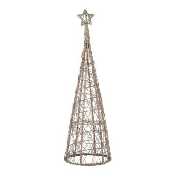 Led Wicker Christmas Tree With Star