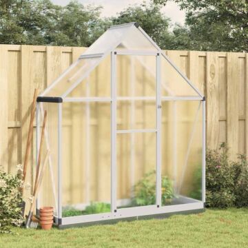 Vidaxl Greenhouse With Base Frame Silver 169x58x202 Cm Aluminium