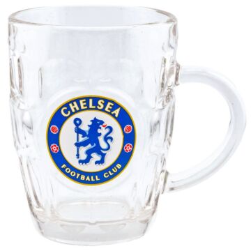 Chelsea Fc Dimple Glass Tankard