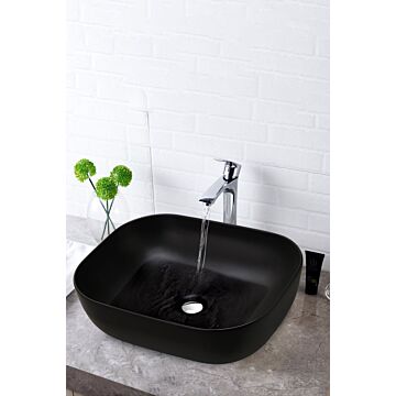 Rectangular Ceramic Countertop Basin Black