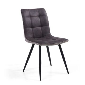 Rodeo Suede Effect Dark Grey Dining Chair