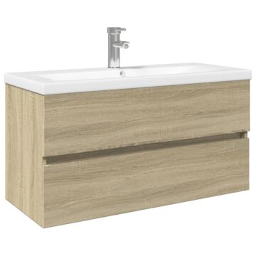 Vidaxl 2 Piece Bathroom Furniture Set Ceramic And Engineered Wood