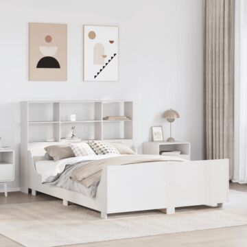 Vidaxl Bookcase Bed Without Mattress White 150x200 Cm King Size Solid Wood