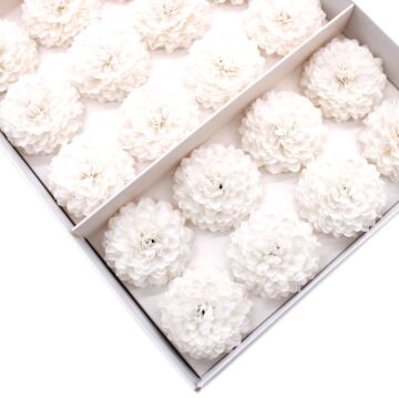 Craft Soap Flowers - Small Chrysanthemum - White - Pack Of 10
