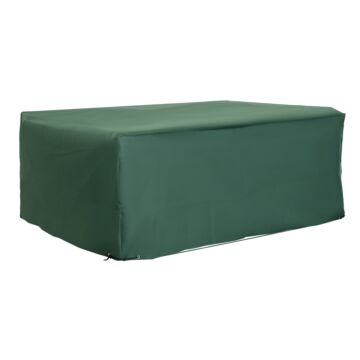 Outsunny 600d Garden Furniture Cover Outdoor Garden Rattan Furniture Protection Oxford Patio Set Cover Waterproof Anti-uv Green 205 X 145 X 70cm