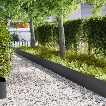 Vidaxl Lawn Edgings 50 Pcs Black 100x0,5x30 Cm Steel